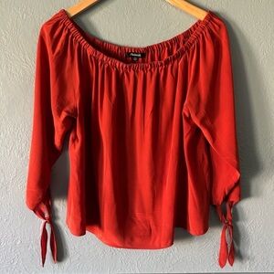 Madewell off-shoulder silk top - fits XS-M